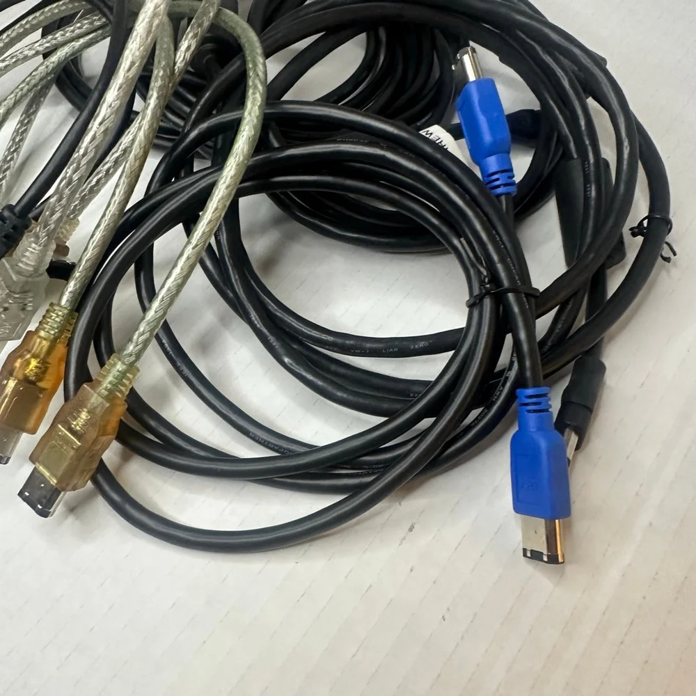 Lot of 11 FireWire 400 Cables (Various Lengths)